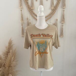 Death Valley cropped tee tan orange desert vibes shirt neutral travel medium